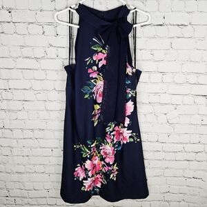 VINCE CAMUTO | halter neck floral bow detail dress